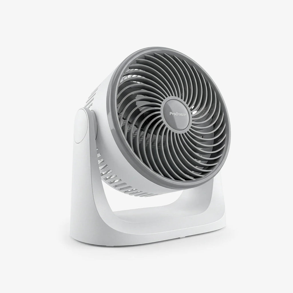 AirFlo™ Mini 11" Turbo Fan - Ultra-Quiet Air Circulator - White/Grey