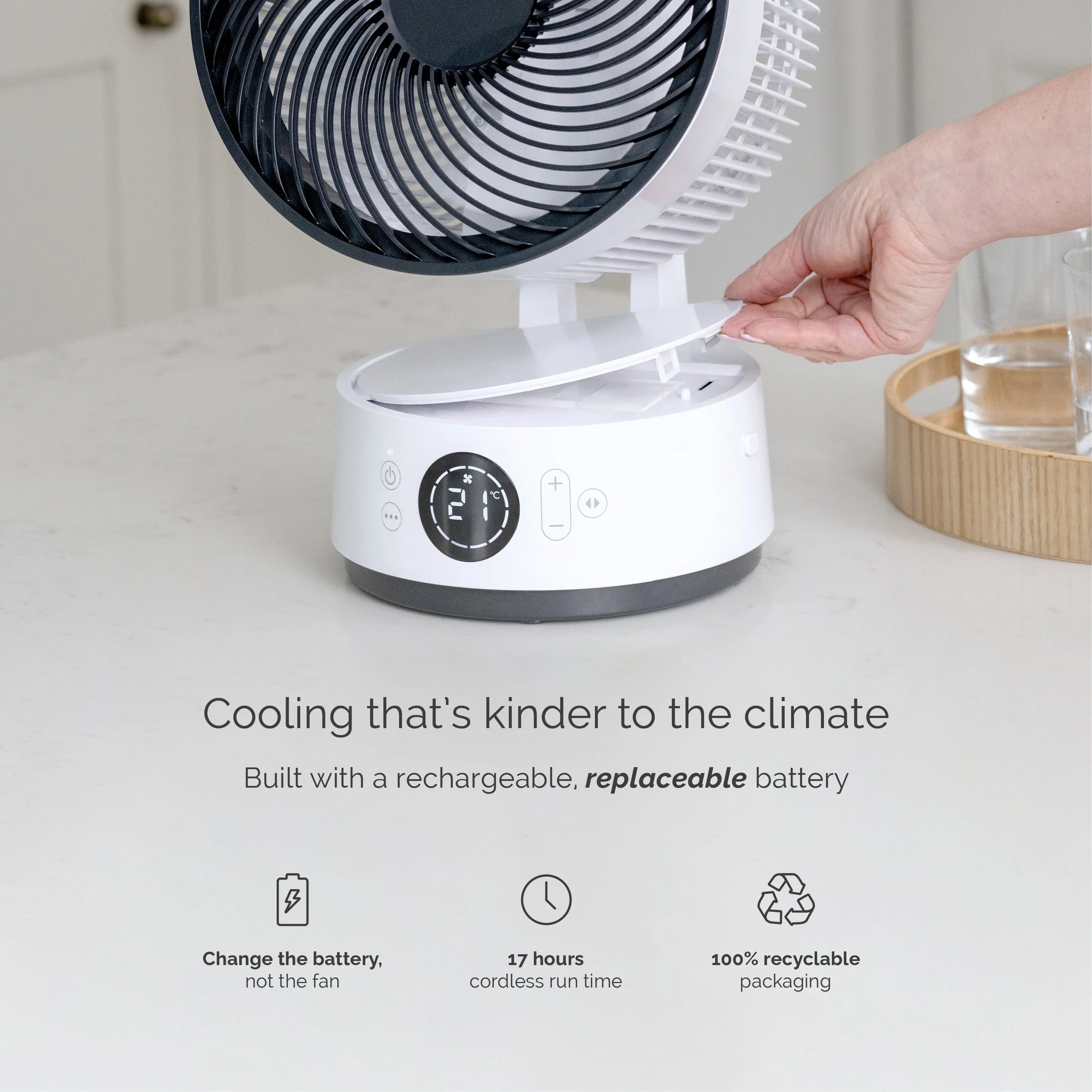 MeacoFan Sefte® 8" Portable Battery Air Circulator with Storage Bag