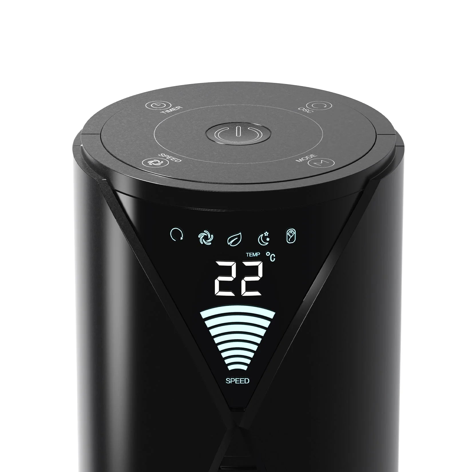 46" Oscillating Tower Fan Black