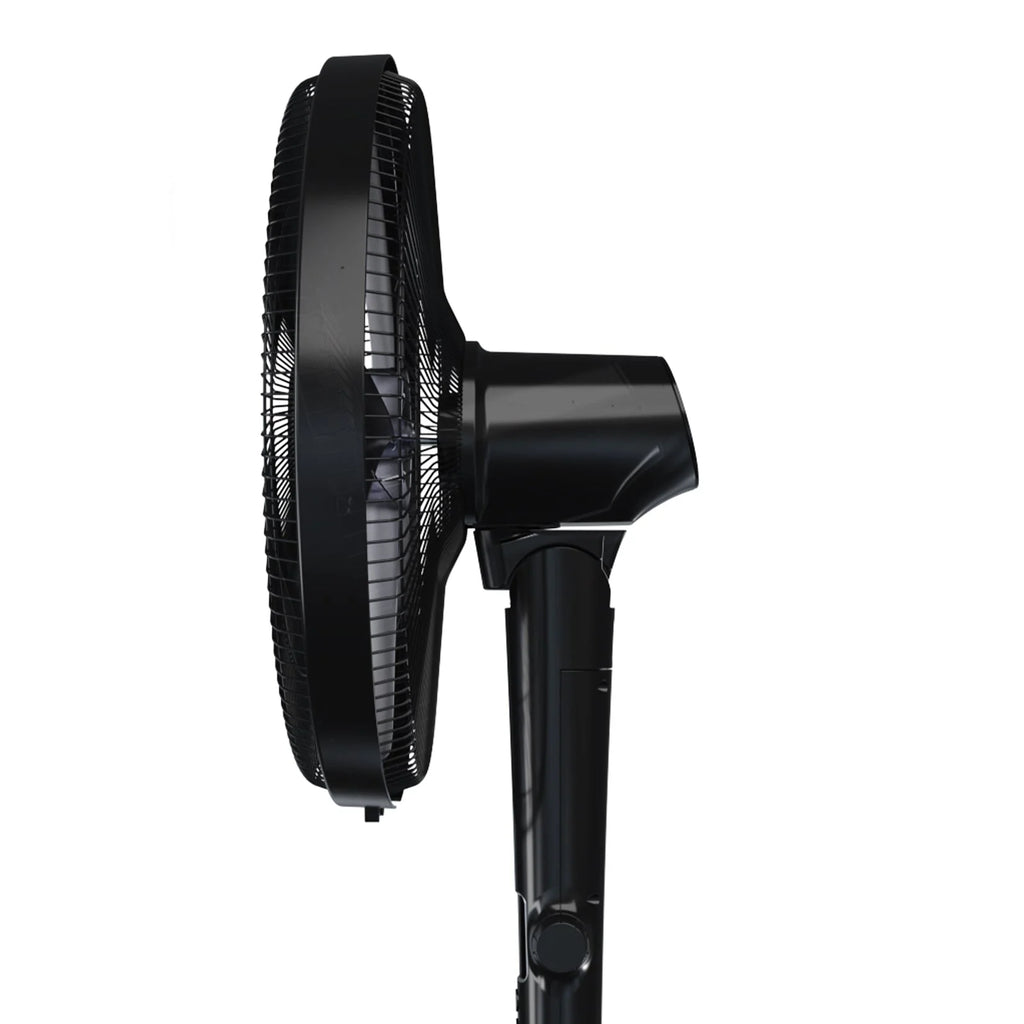 16" Pedestal Fan - Low Energy DC Motor, 3 Operating Modes & Remote Control - Black