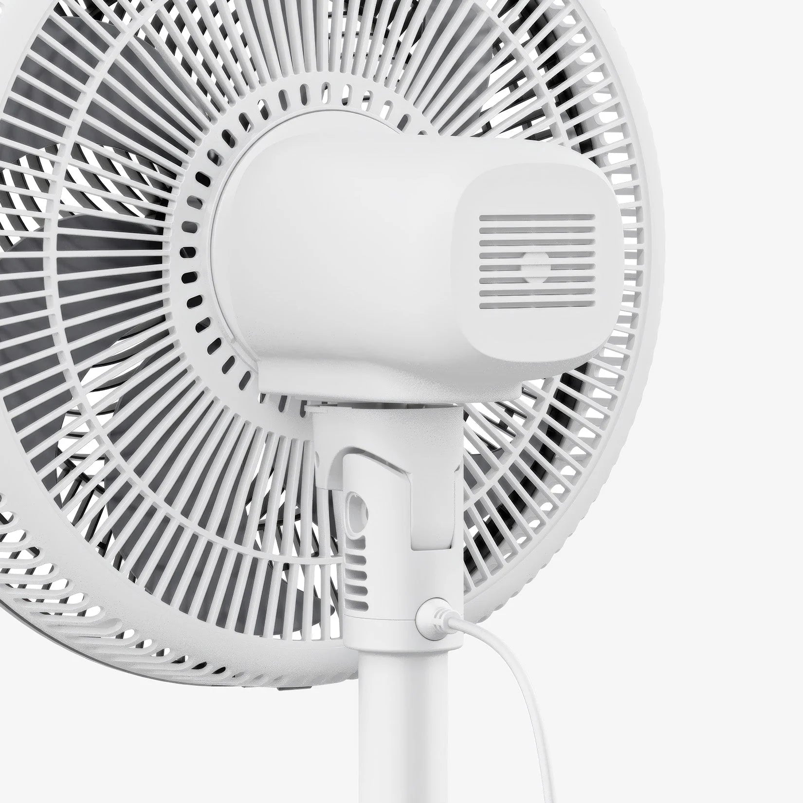 AirFlo™ Slim 43" Hybrid Pedestal Fan - Ultra- Quiet Air Circulator - White/Black