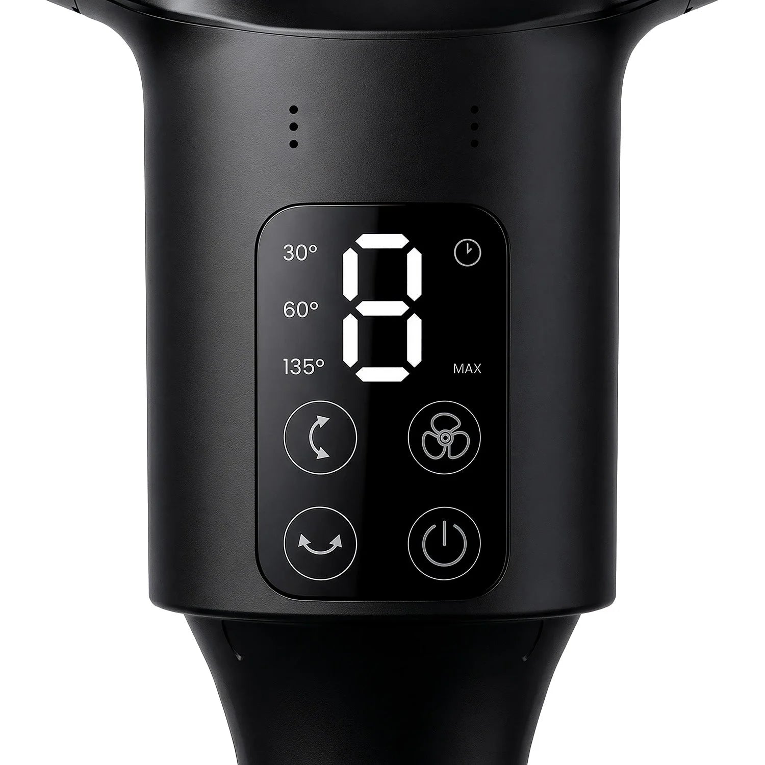 AirFlo Plus™ 44" Smart Hybrid Pedestal Fan - Ultra-Quiet Air Circulator - Black