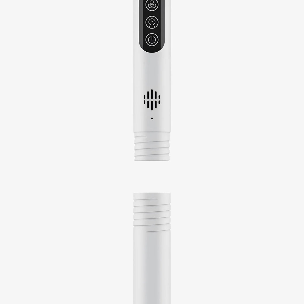 AirFlo™ Slim 43" Hybrid Pedestal Fan - Ultra- Quiet Air Circulator - White/Black