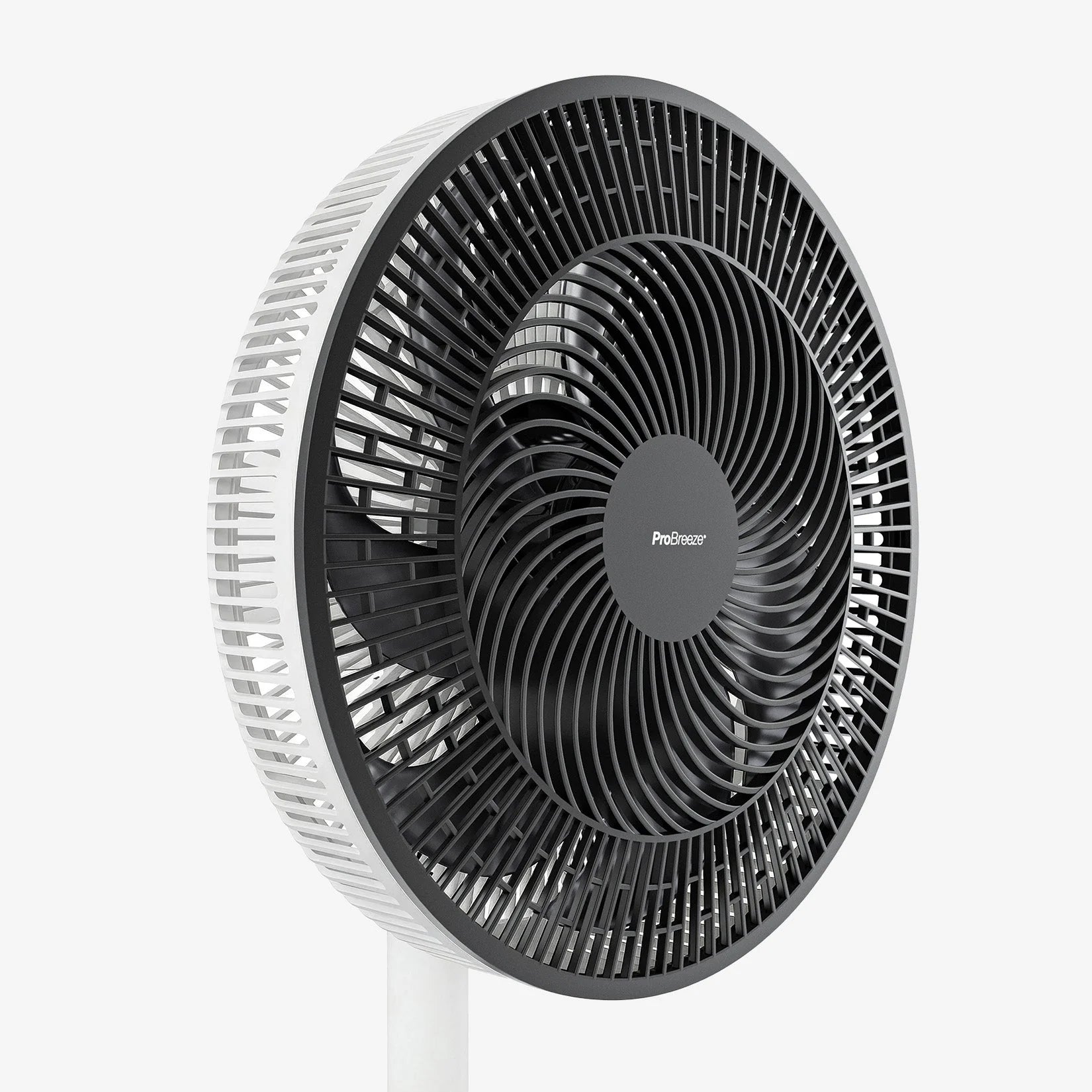 AirFlo™ Slim 43" Hybrid Pedestal Fan - Ultra- Quiet Air Circulator - White/Black